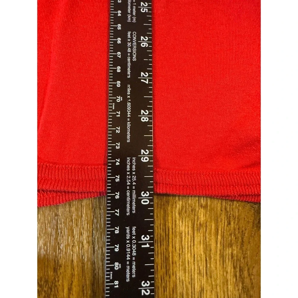 Vintage Mickey Unlimited 2X Red Graphic Oversized Sweater Long Sleeved Shirt Y2K
